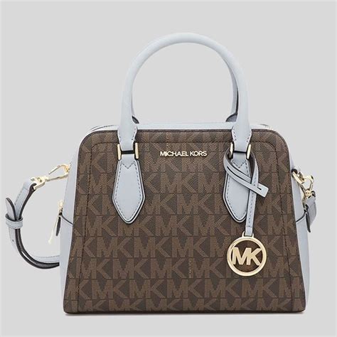 michael kors ayden medium|Ayden Medium Logo and Faux Leather Satchel .